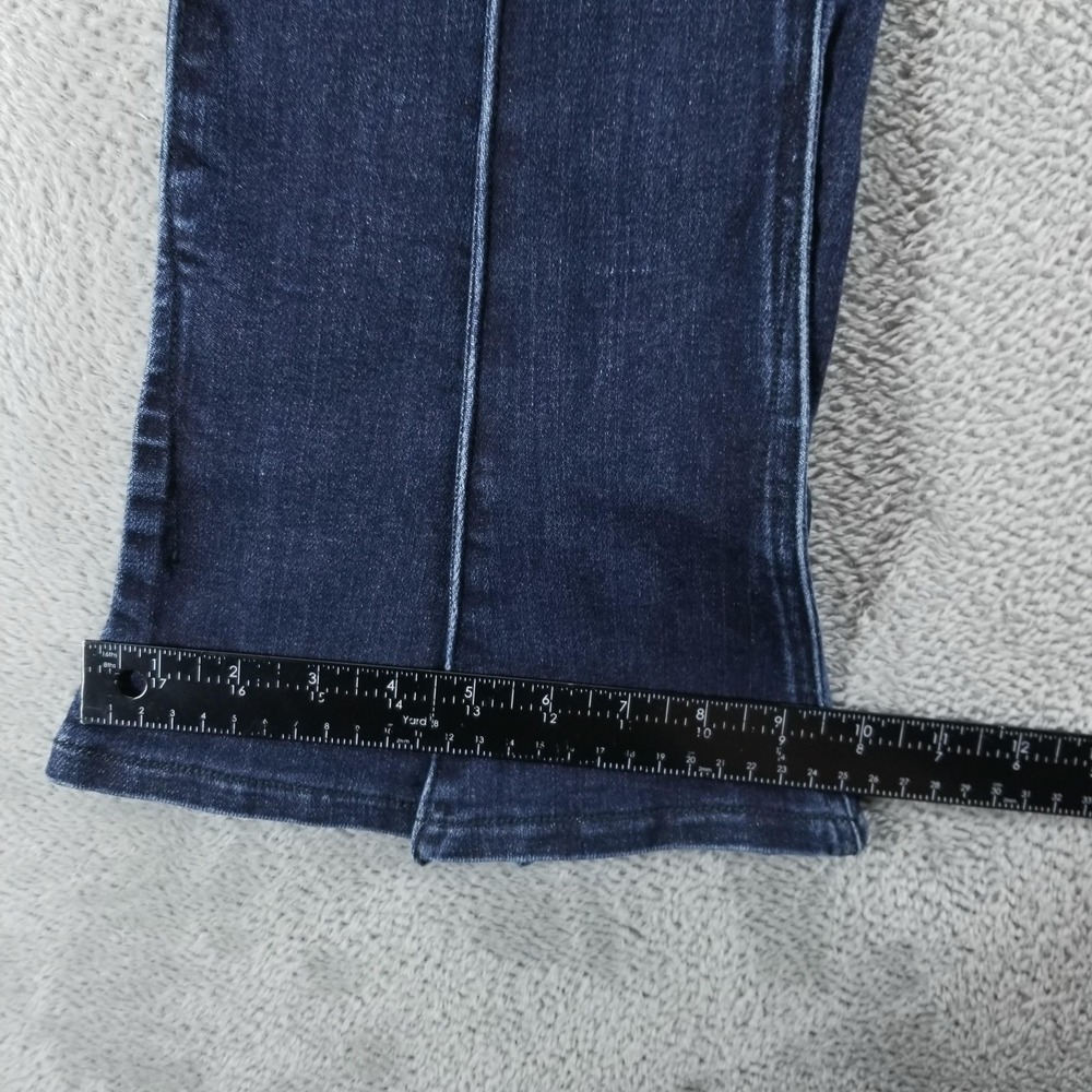 KanCan Jeans Womens 28 Blue Flare High Rise Front Seam Dark Wash Stretch - Picture 8 of 9
